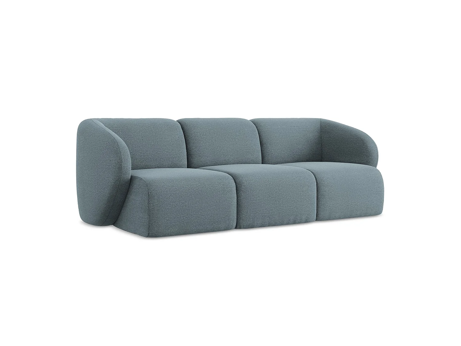 3-osobowa kanapa modułowa – z tkaniny bouclé – jeans – CERVO 4167909