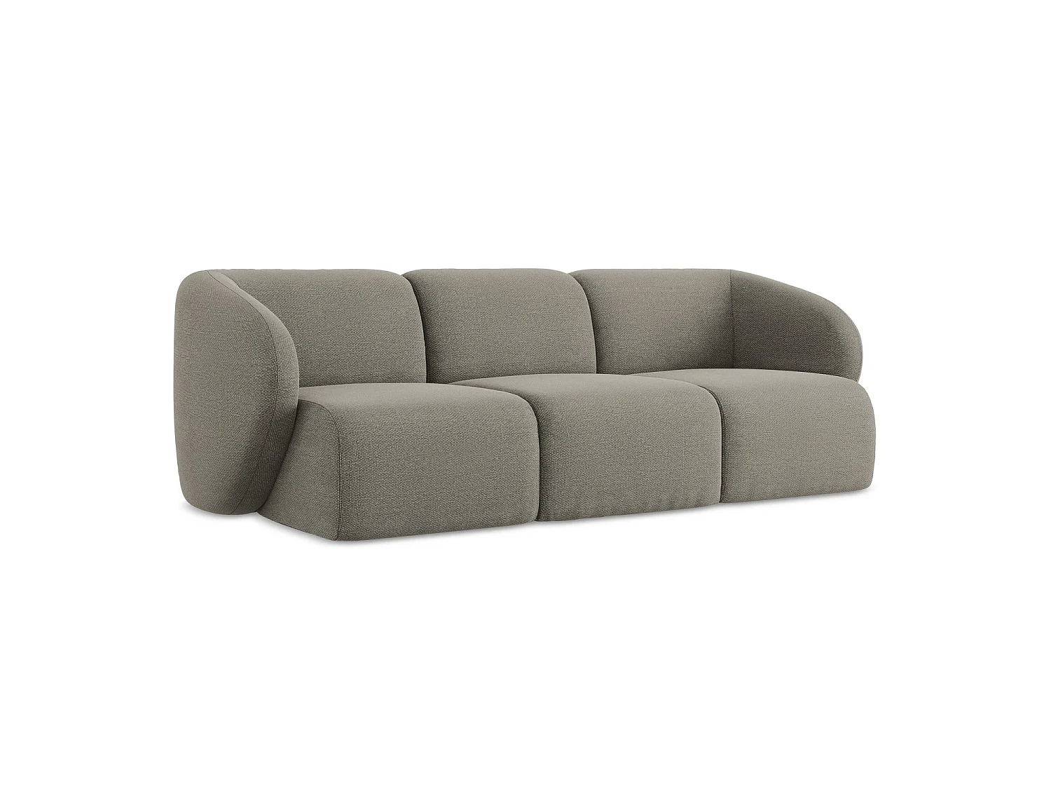 3-osobowa kanapa modułowa – z tkaniny bouclé – szary – CERVO 4168518