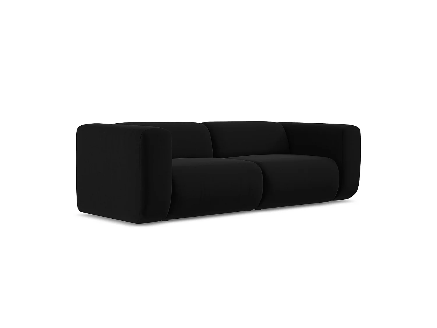 3-osobowa kanapa modułowa - z tkaniny welwetowej - czarny - BARI 3701498 - obrazek 1