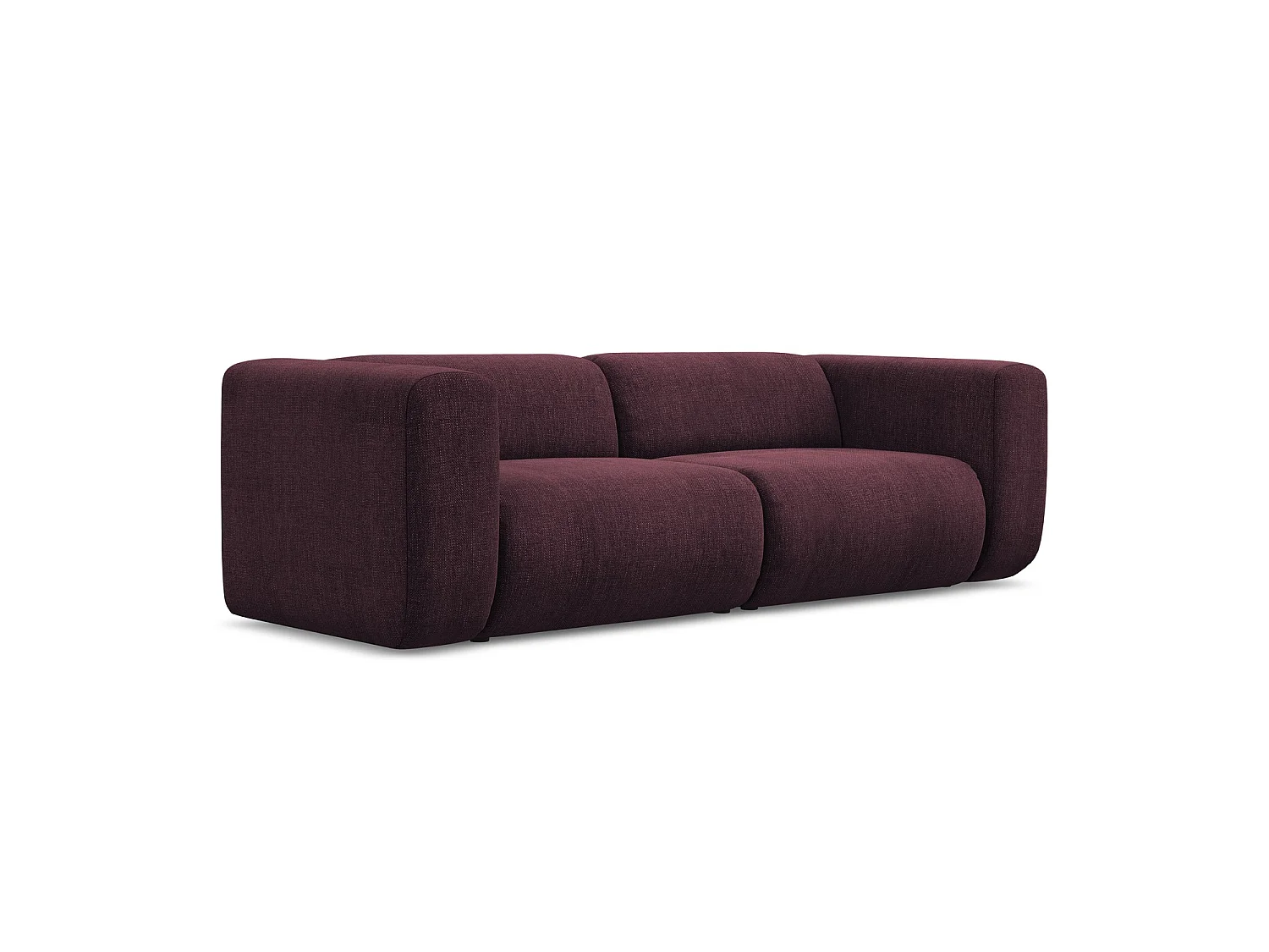 3-osobowa kanapa modułowa - z tkaniny szenilowej - bordo - BARI 3702075 - obrazek 1