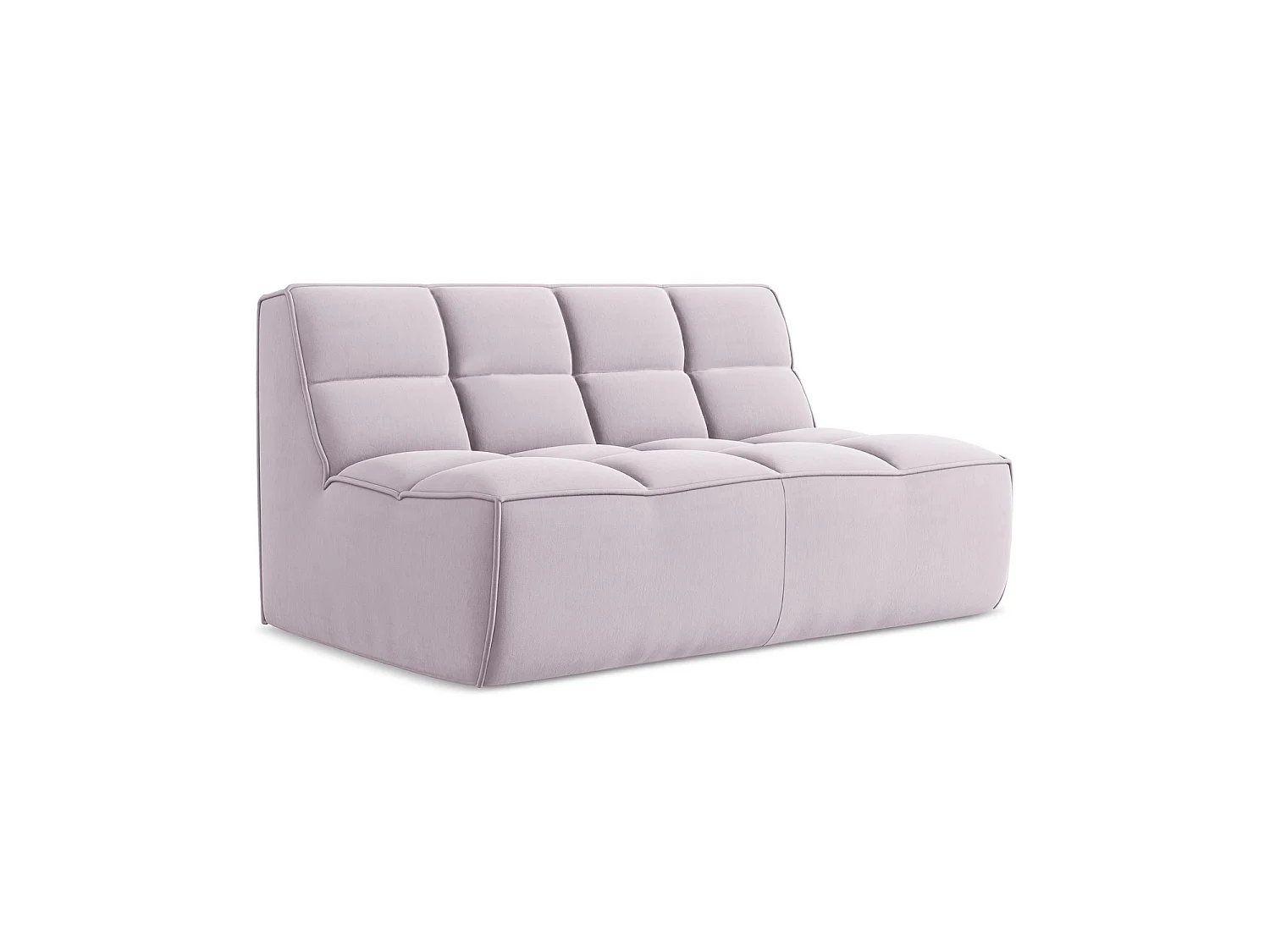 Modułowa sofa 2-osobowa - z tkaniny welwetowej - lawendowy - BELLUNO 3702035 - obrazek 1