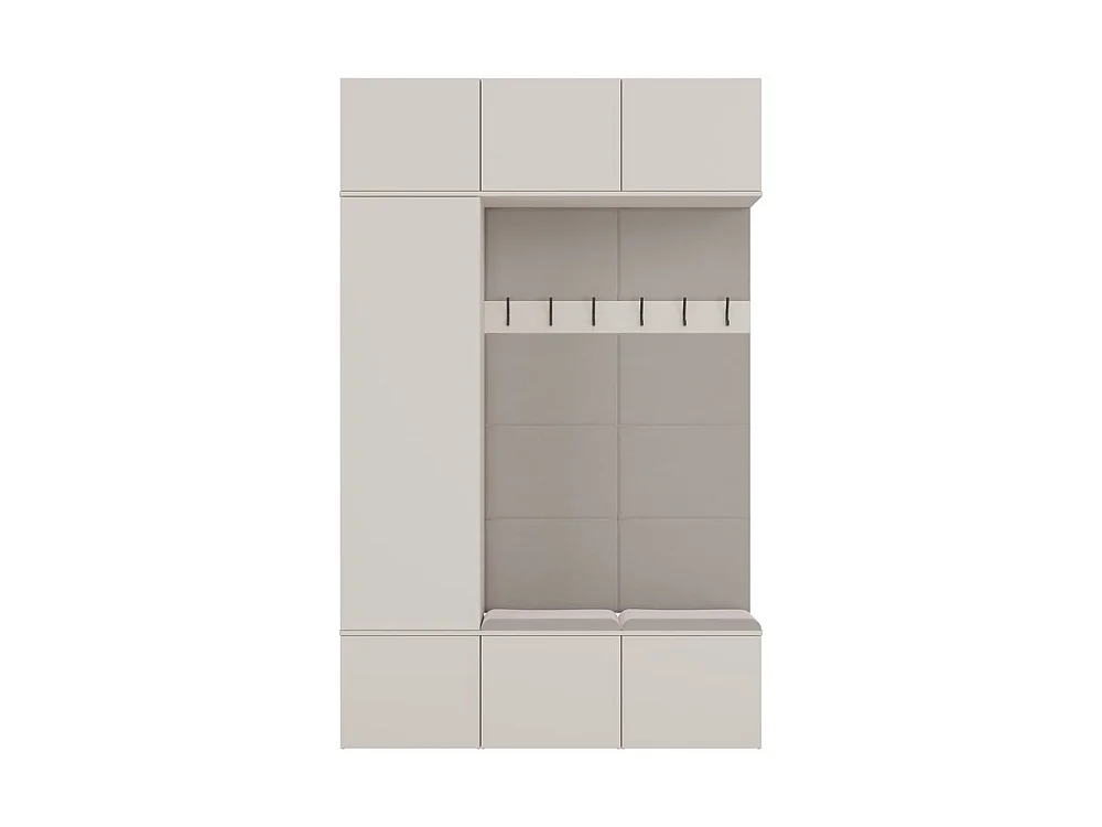 Garderoba HAGA III | 150x35x238 cm | Kaszmir | Szafa + Wieszakami + Szafki 4212807 - obrazek 1