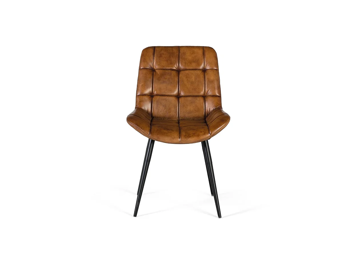Fotel skórzany 50 cm w stylu vintage industrialnym - 83x50x63 4138837 - obrazek 1