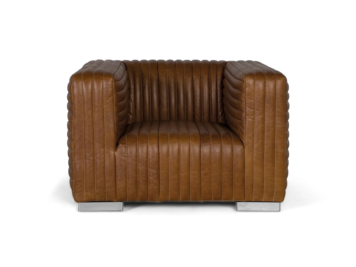 Fotel skórzany 103 cm w stylu nowoczesnym i współczesnym - 67x103x98 4725487 - obrazek 1