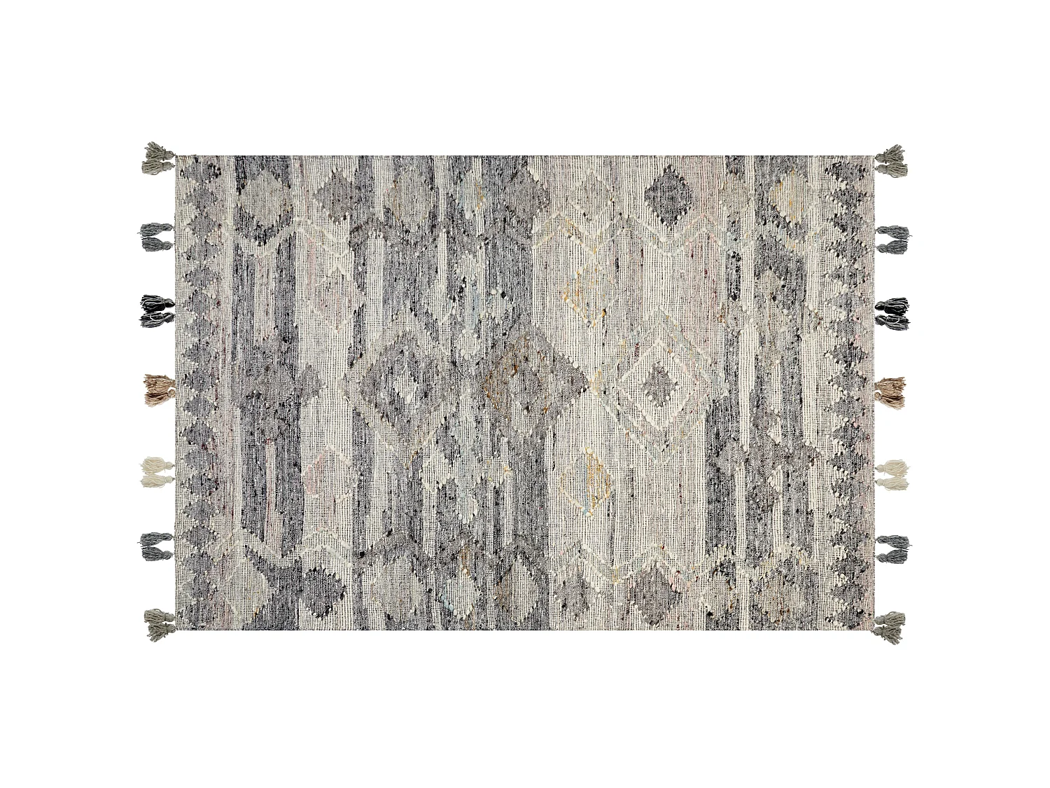 Dywan wełniany kilim 160 x 230 cm szary ARATASHEN 1371421 - obrazek 1