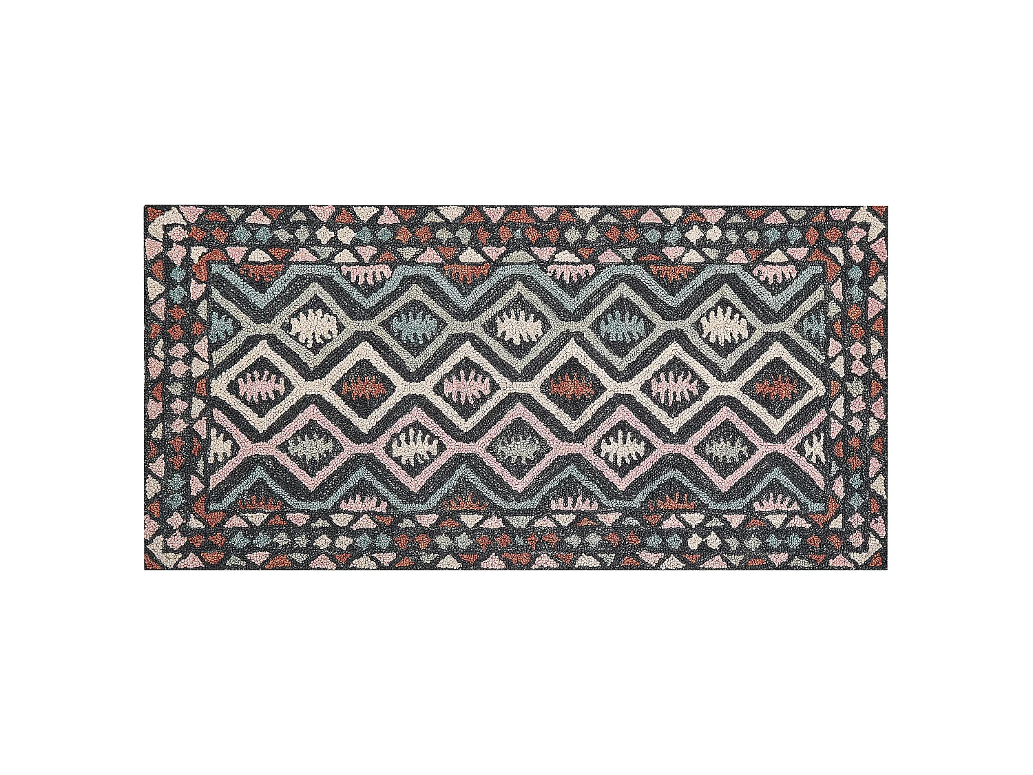 Dywan wełniany 80 x 150 cm wielokolorowy HAYMANA 3914644 - obrazek 1
