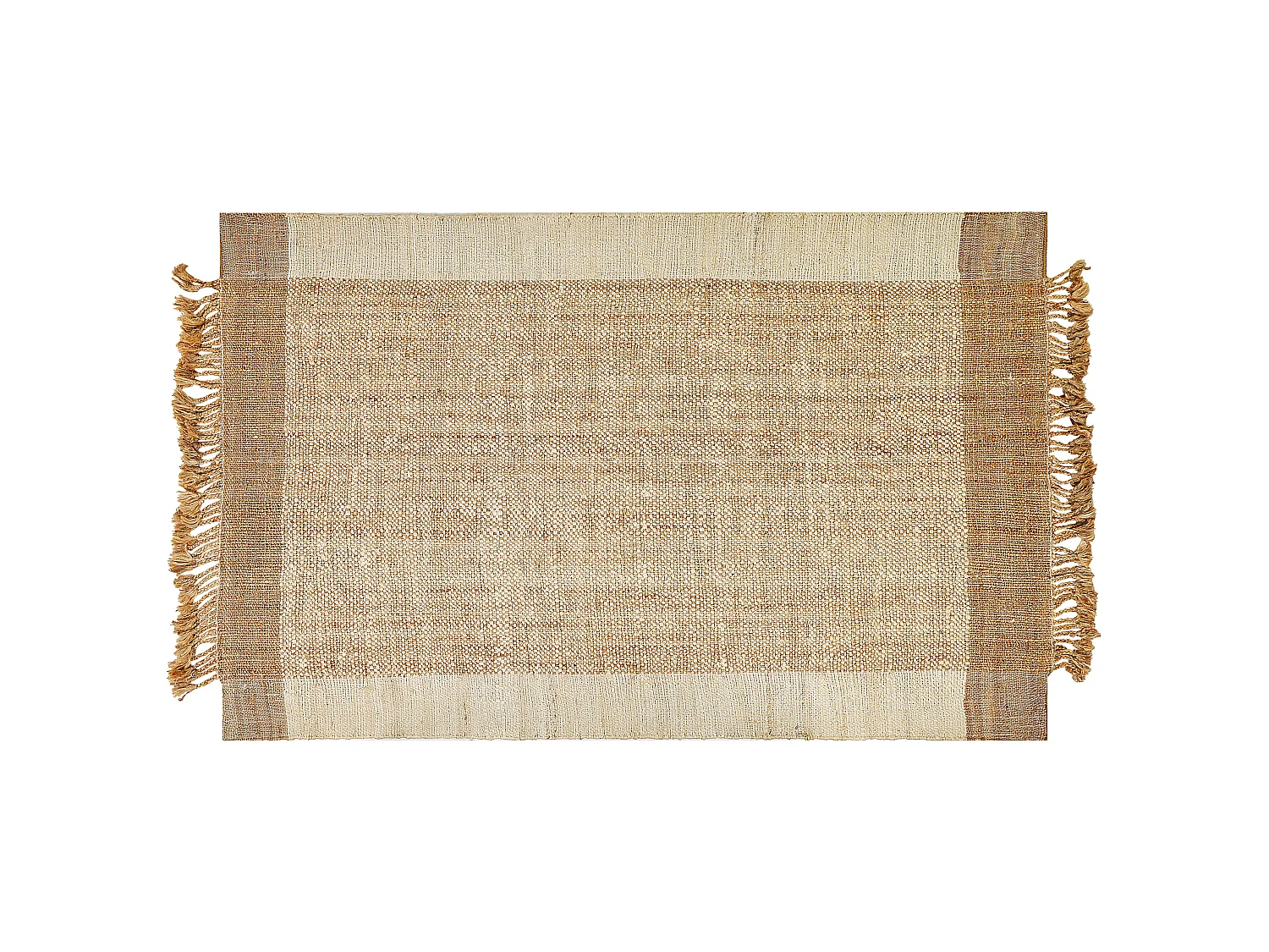 Dywan z juty 160 x 230 cm beżowy DEDEMLI 696693 - obrazek 1
