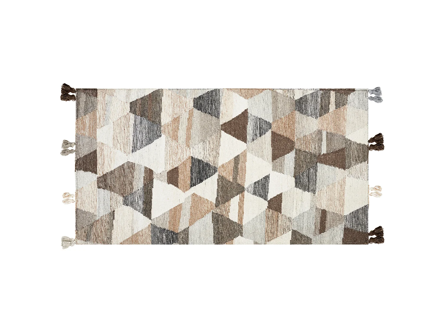 Dywan wełniany kilim 80 x 150 cm wielokolorowy ARGAVAND 1371263 - obrazek 1
