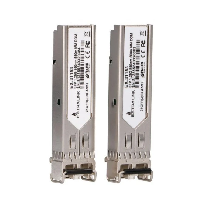 Moduł SFP 1,25Gbps, LC/UPC, 850nm, 550m, multi mode, DOM Extralink SFP 1.25G 2‑pack - obrazek 2