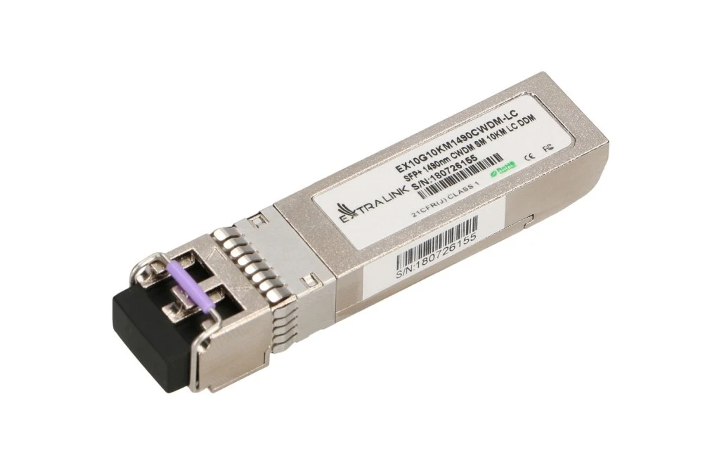 Moduł SFP+ CWDM 10Gbps, 1490nm, single mode, 10km, LC, DOM Extralink SFP+ 10G - obrazek 1