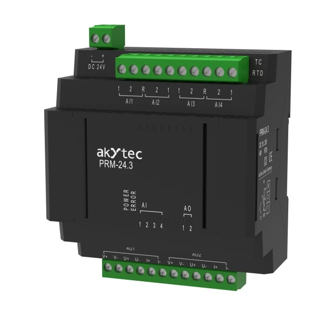 Moduł rozszerzeń do sterownika PLC PR102/PR200, 4AI, 2AO, 24VDC PRM‑24.3 - obrazek 2