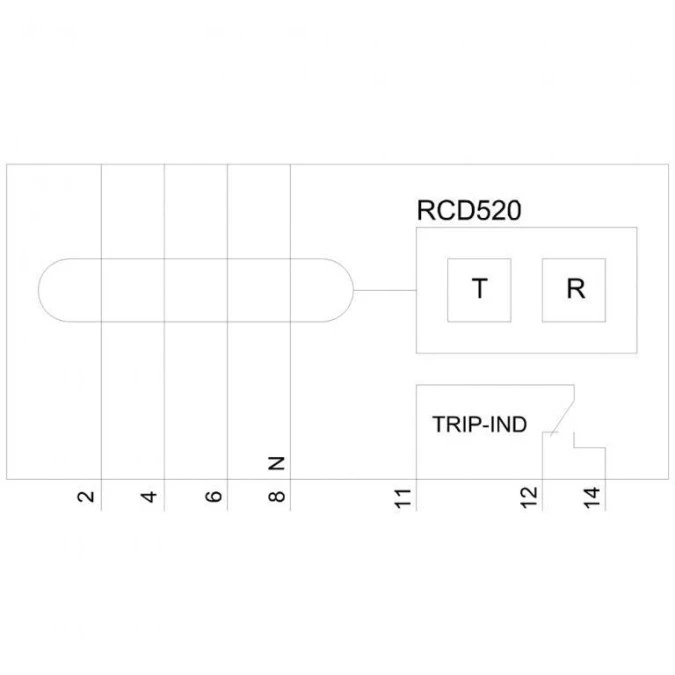 Moduł różnicowoprądowy RCD520 typu A montowany od dołu 4P do 3VA11 3VA9114‑0RL20 - obrazek 3
