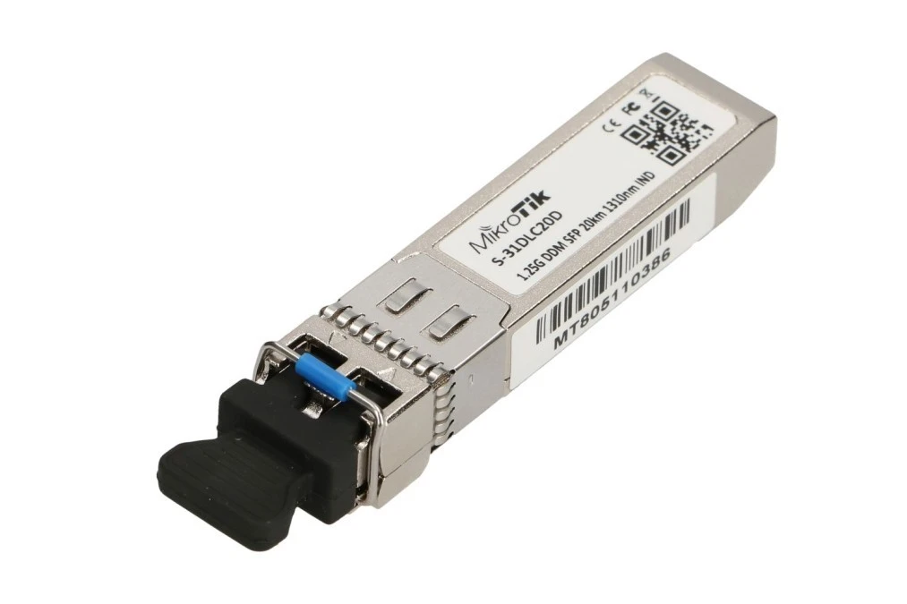 Moduł SFP 1,25Gb/s, 1310nm, 2x LC, 20km, Jednomodowy MikroTik S‑31DLC20D