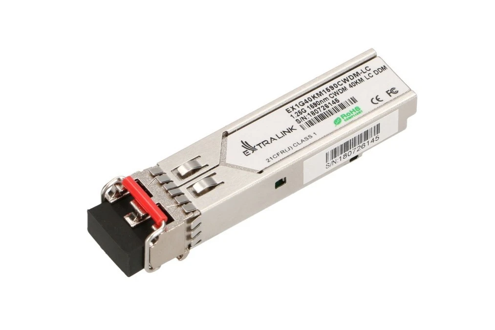Moduł SFP CWDM 1,25Gbps, 1590nm, single mode, 40km, LC, DOM Extralink SFP 1.25G - obrazek 1