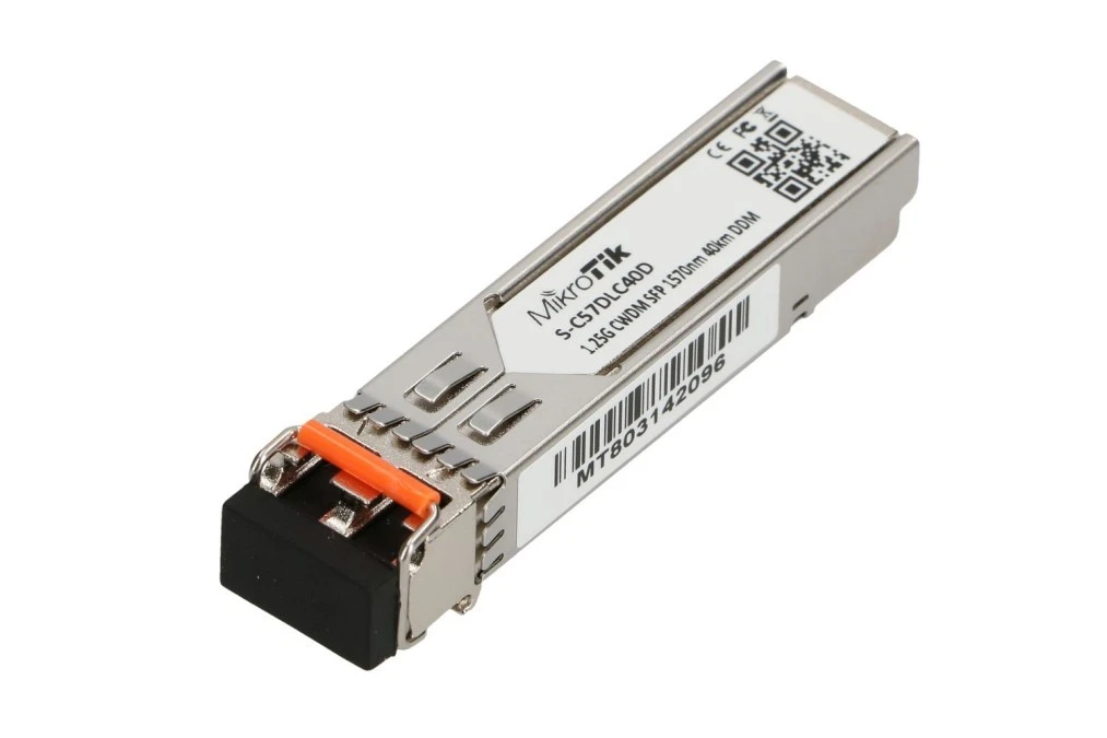 Moduł SFP CWDM, 1,25Gb/s, 1570nm, 2x LC, 40km, DDM, Jednomodowy MikroTik S‑C57DLC40D - obrazek 1