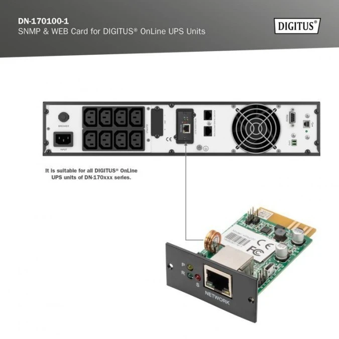 Moduł SNMP dla zasilaczy awaryjnych UPS: DN‑170093 DN‑170094 DN‑170095 DN‑170096 DN‑170106 DN‑170107 ‑ DN‑170100‑1 - obrazek 2