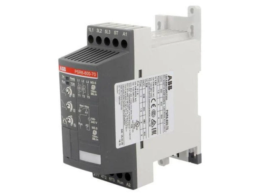 Moduł: softstart Uzas: 208÷600VAC na szynę DIN 3kW 1÷20/0÷20s 1SFA896104R7000 - obrazek 1