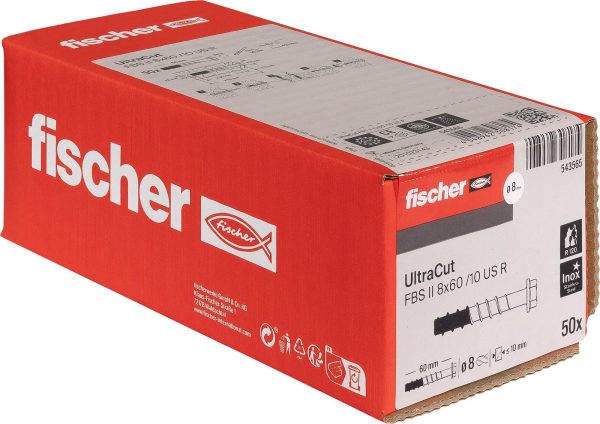 Fischer 543565 FBS II 8×60 10/- US A4 Śruba do betonu 50 szt.
