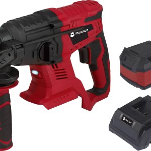 TOOLCRAFT ABH-800 / TAWB-200 Młot wielofunkcyjny, akumulatorowy SDS-Plus z akumulatorem 20 V 4000 mAh Li-Ion