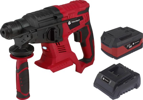 TOOLCRAFT ABH-800 / TAWB-200 Młot wielofunkcyjny, akumulatorowy SDS-Plus z akumulatorem 20 V 4000 mAh Li-Ion