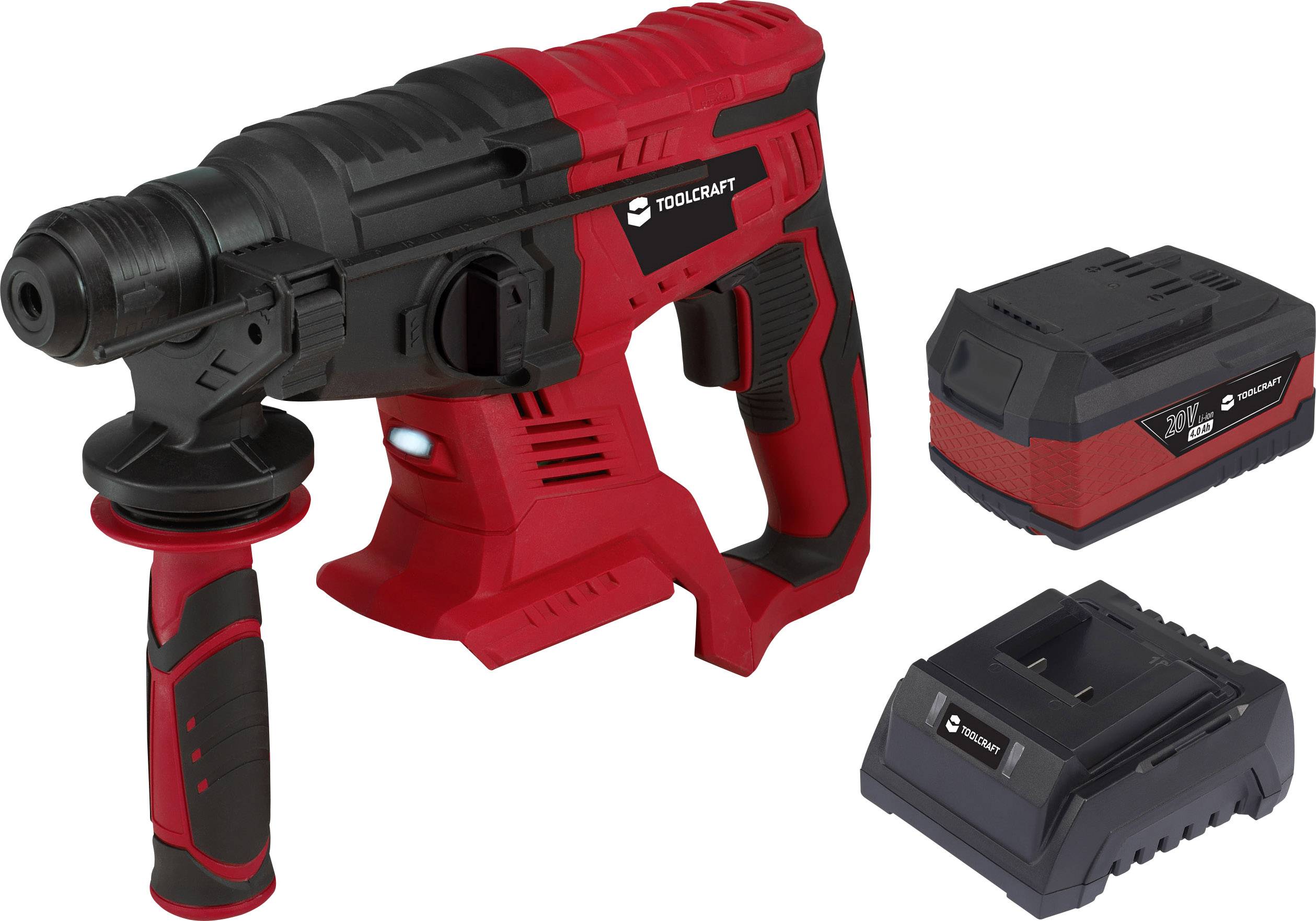 TOOLCRAFT ABH-800 / TAWB-200 Młot wielofunkcyjny, akumulatorowy SDS-Plus z akumulatorem 20 V 4000 mAh Li-Ion - obrazek 1