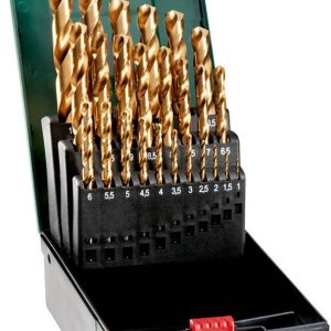 Metabo 627191000 627191000 HSS TiN Zestaw wierteł krętych do metalu 25 szt. 1 mm, 1.5 mm, 2 mm, 2.5 mm, 3 mm, 3.5 mm, 4 Metabo 627191000 627191000 HSS TiN Zestaw wierteł krętych do metalu 25 szt. 1 mm, 1.5 mm, 2 mm, 2.5 mm, 3 mm, 3.5 mm, 4