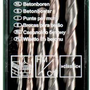Zestaw wierteł do betonu Metabo 627180000 4 mm, 5 mm, 6 mm, 8 mm, 10 mm 5 szt. Zestaw wierteł do betonu Metabo 627180000 4 mm, 5 mm, 6 mm, 8 mm, 10 mm 5 szt.