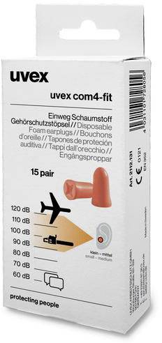 uvex 2112131 com4-fit Zatyczki do uszu 33 dB jednorazowa 15 par(a) - obrazek 1