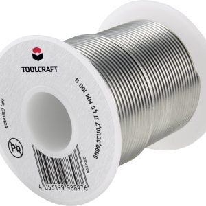 Cyna lutownicza bezołowiowa TOOLCRAFT szpula Sn99,3Cu0,7 ROL1 100 g 1.5 mm Cyna lutownicza bezołowiowa TOOLCRAFT szpula Sn99,3Cu0,7 ROL1 100 g 1.5 mm