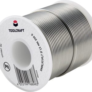 Cyna lutownicza bezołowiowa TOOLCRAFT szpula Sn99,3Cu0,7 ROL1 250 g 1.5 mm Cyna lutownicza bezołowiowa TOOLCRAFT szpula Sn99,3Cu0,7 ROL1 250 g 1.5 mm