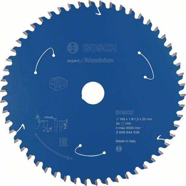 Tarcza tnąca Bosch Accessories Kreissägeblatt Ø 165x20x1,8mm 54 HLTCG HM Expert for Aluminium 165 x 20 mm 1 szt. - obrazek 1
