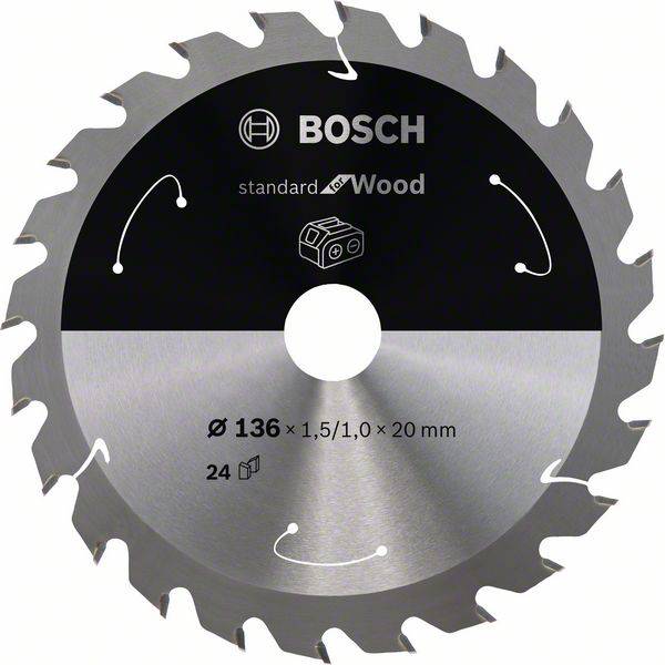 Tarcza tnąca z węglików spiekanych Bosch Accessories PRO Wood cordless 136 x 20 mm 1 szt. - obrazek 1