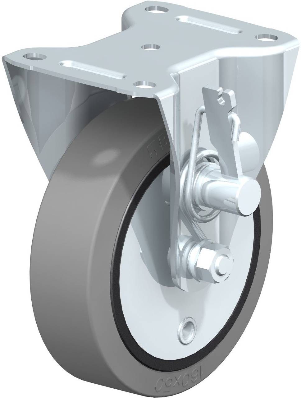 Blickle 755876 B-GEV 160K-TML-SG Rolka nieprowadząca Średnica koła: 160 mm Maksymalne obciążenie: 450 kg 1 szt. - obrazek 1