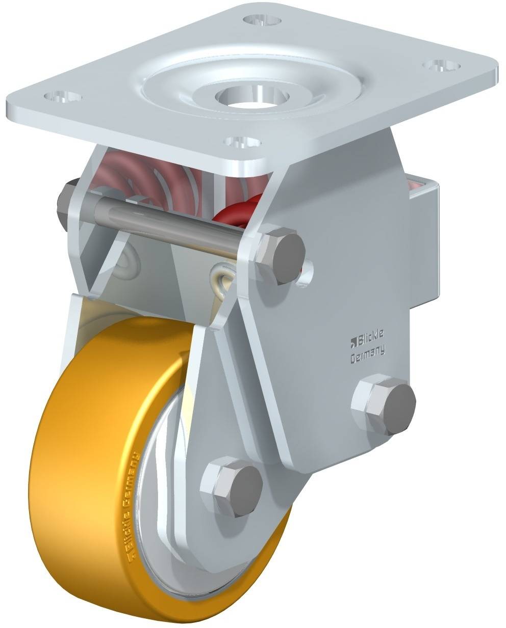 Blickle 605790 BHF-ALTH 101K-3-FA Sprężynowe kółko stałe Średnica koła: 100 mm Maksymalne obciążenie: 350 kg 1 szt. - obrazek 1
