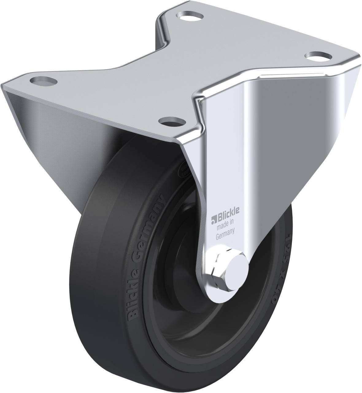 Blickle 258939 BK-POEV 125KA-3 Rolka nieprowadząca Średnica koła: 125 mm Maksymalne obciążenie: 250 kg 1 szt. - obrazek 1
