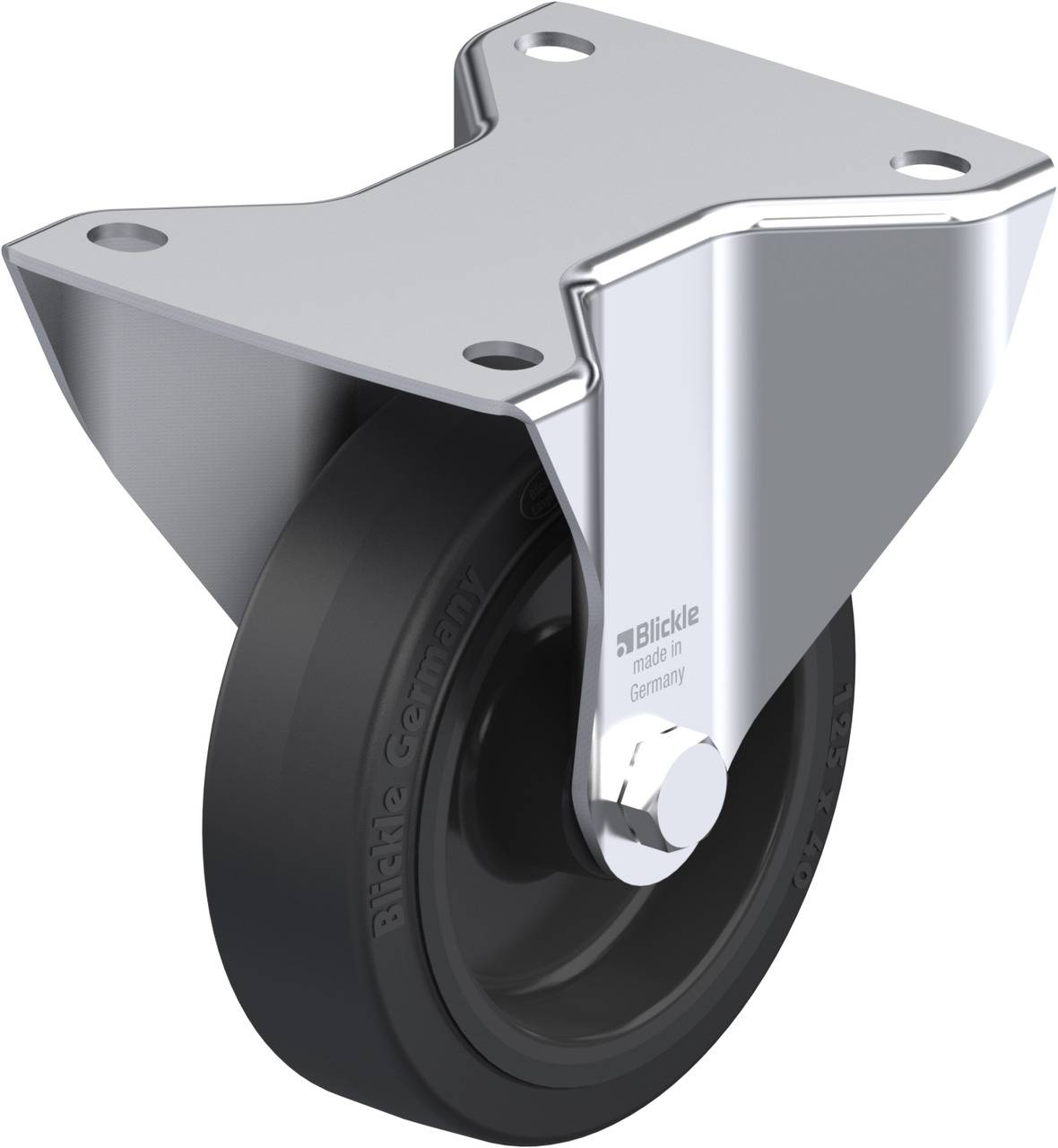 Blickle 256826 BK-POEV 125R-3 Rolka nieprowadząca Średnica koła: 125 mm Maksymalne obciążenie: 250 kg 1 szt. - obrazek 1