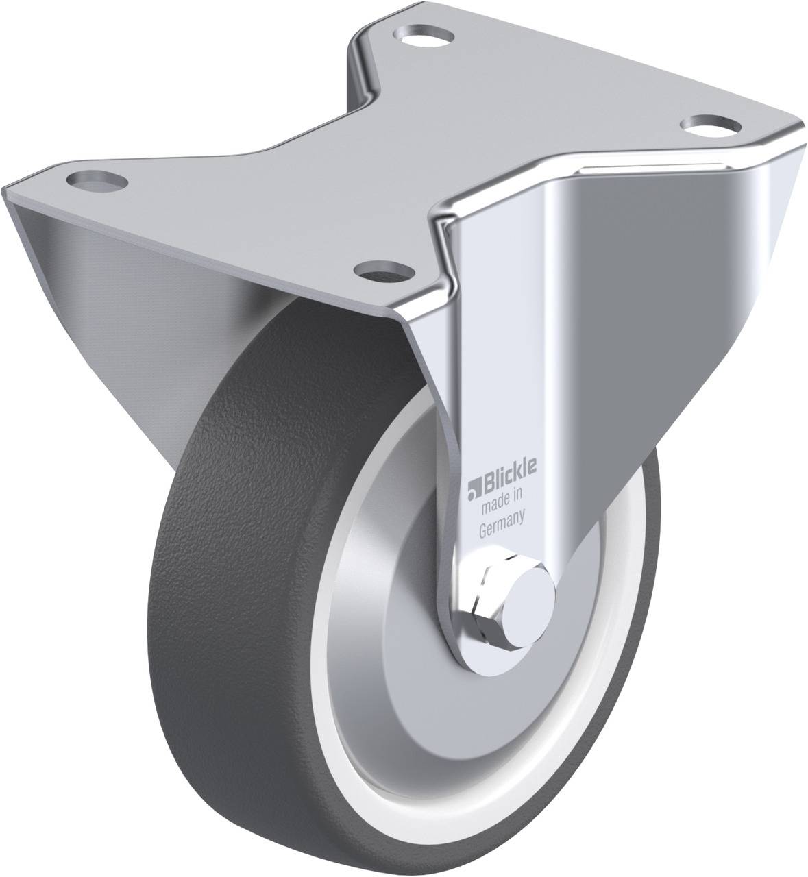 Blickle 302687 BK-POTH 125R-3-FA Rolka nieprowadząca Średnica koła: 125 mm Maksymalne obciążenie: 350 kg 1 szt. - obrazek 1