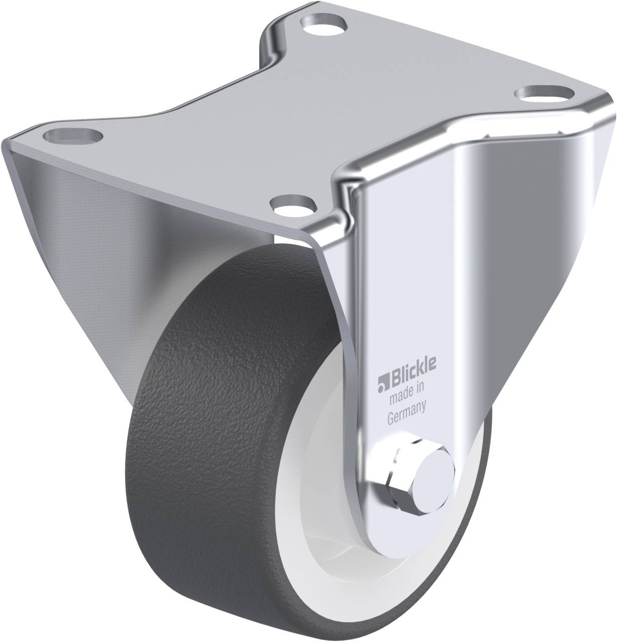 Blickle 626531 BK-POTH 75G Rolka nieprowadząca Średnica koła: 75 mm Maksymalne obciążenie: 200 kg 1 szt. - obrazek 1