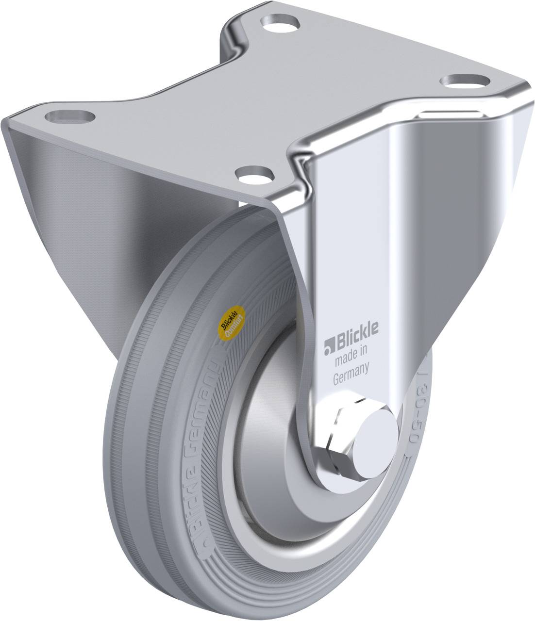 Blickle 686493 BK-RD 100R-1-VLI-FA Rolka nieprowadząca Średnica koła: 100 mm Maksymalne obciążenie: 100 kg 1 szt. - obrazek 1