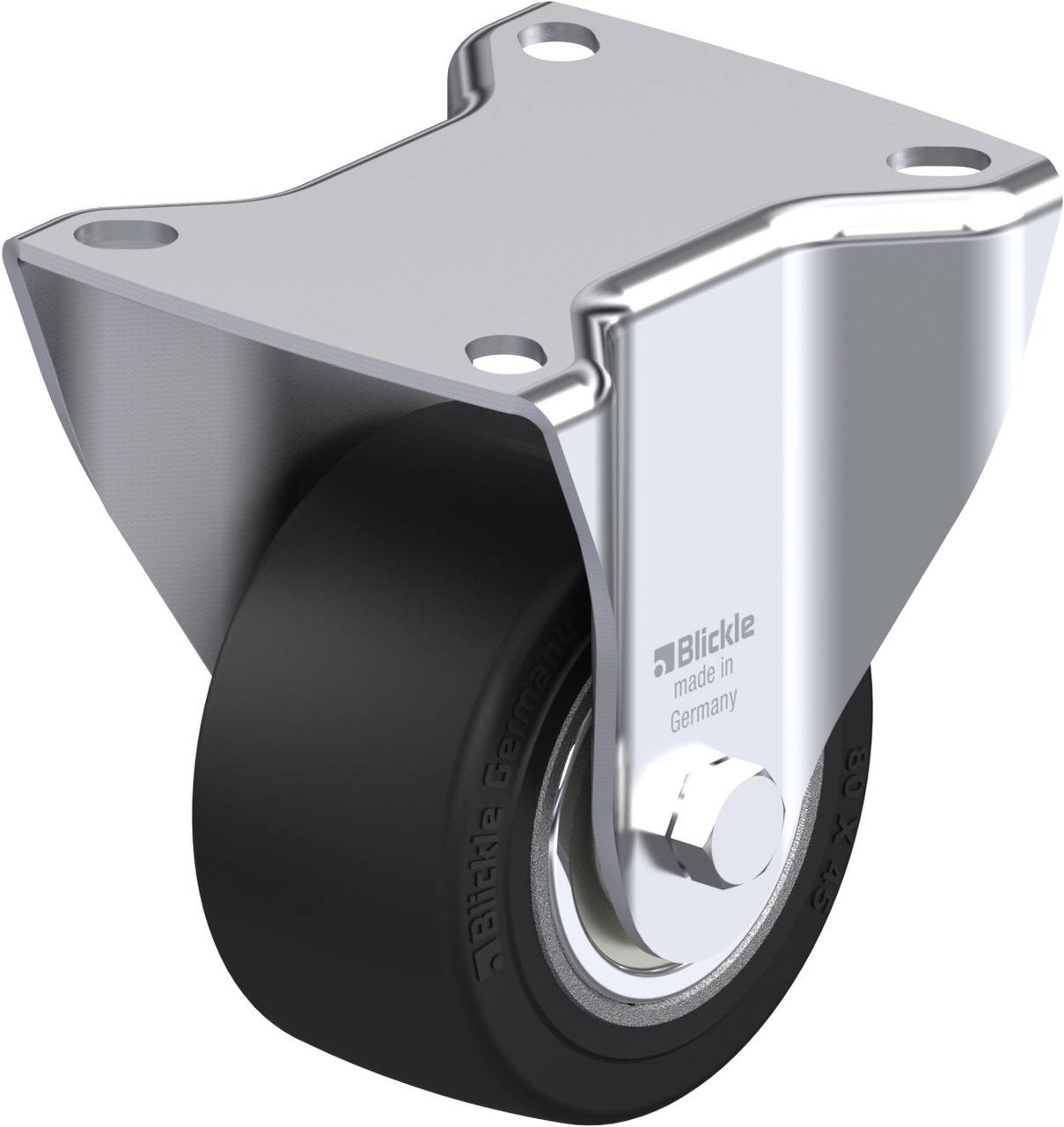 Blickle 754124 BK-SE 80K Rolka nieprowadząca Średnica koła: 80 mm Maksymalne obciążenie: 200 kg 1 szt. - obrazek 1