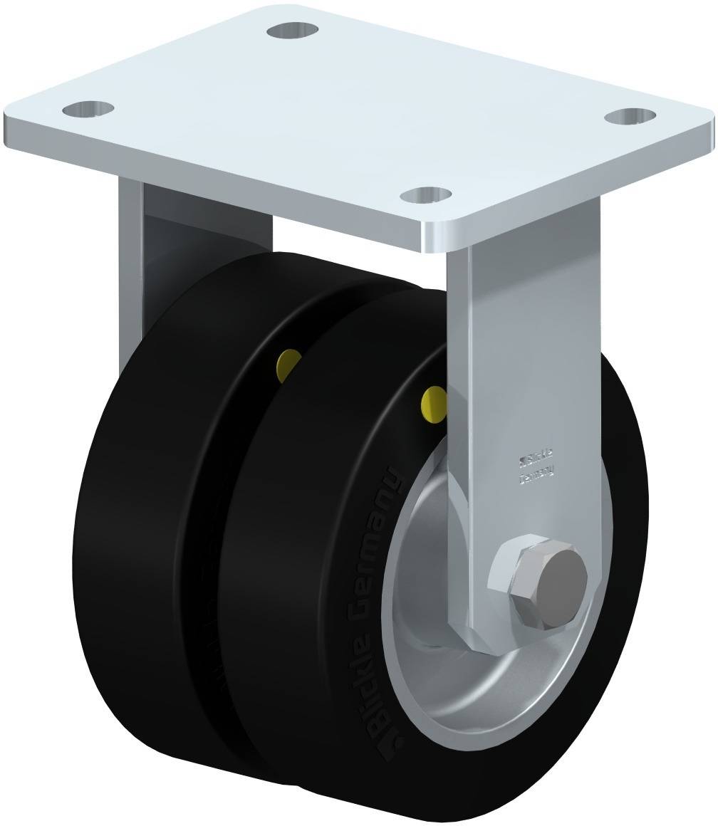 Blickle 852081 BOD-ALEV 125K-EL Podwójne kółko Średnica koła: 125 mm Maksymalne obciążenie: 500 kg 1 szt. - obrazek 1