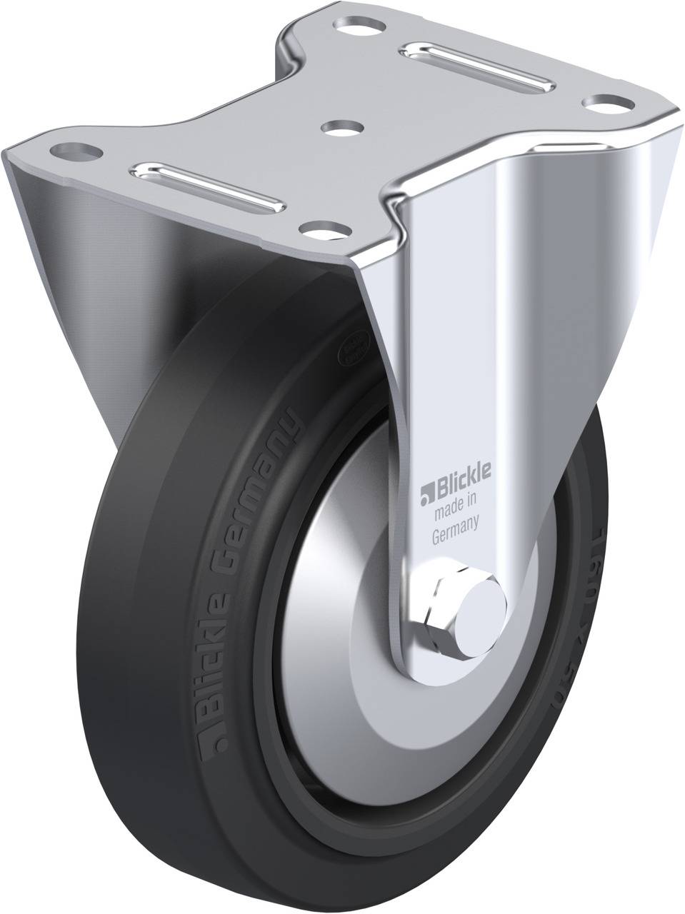 Blickle 12120 B-POEV 160KA-FA Rolka nieprowadząca Średnica koła: 160 mm Maksymalne obciążenie: 400 kg 1 szt. - obrazek 1
