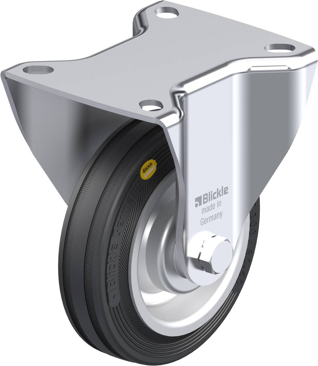 Blickle 42606 B-RD 100R Rolka nieprowadząca Średnica koła: 100 mm Maksymalne obciążenie: 100 kg 1 szt. - obrazek 1