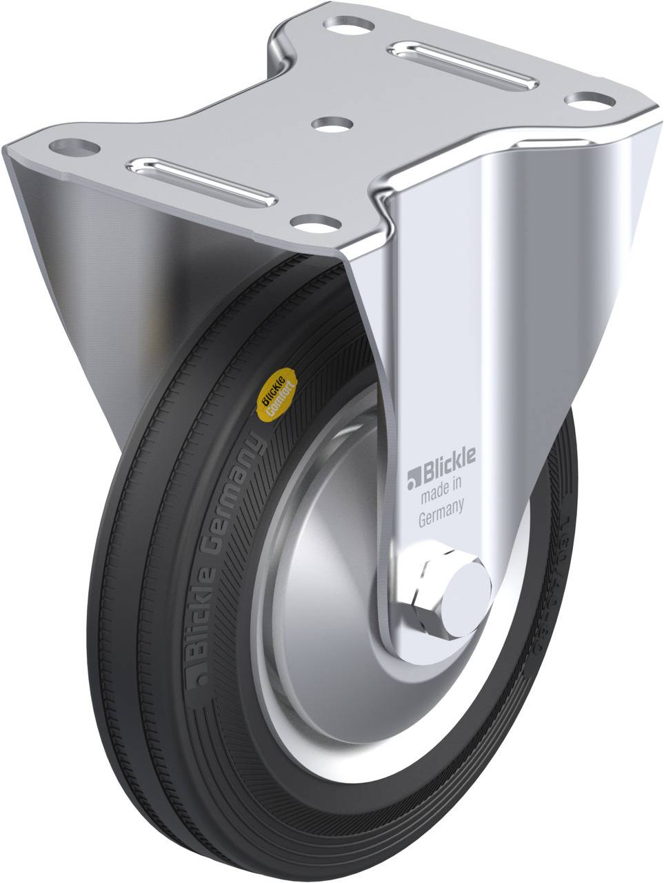 Blickle 76737 B-RD 162R-FA Rolka nieprowadząca Średnica koła: 160 mm Maksymalne obciążenie: 225 kg 1 szt. - obrazek 1