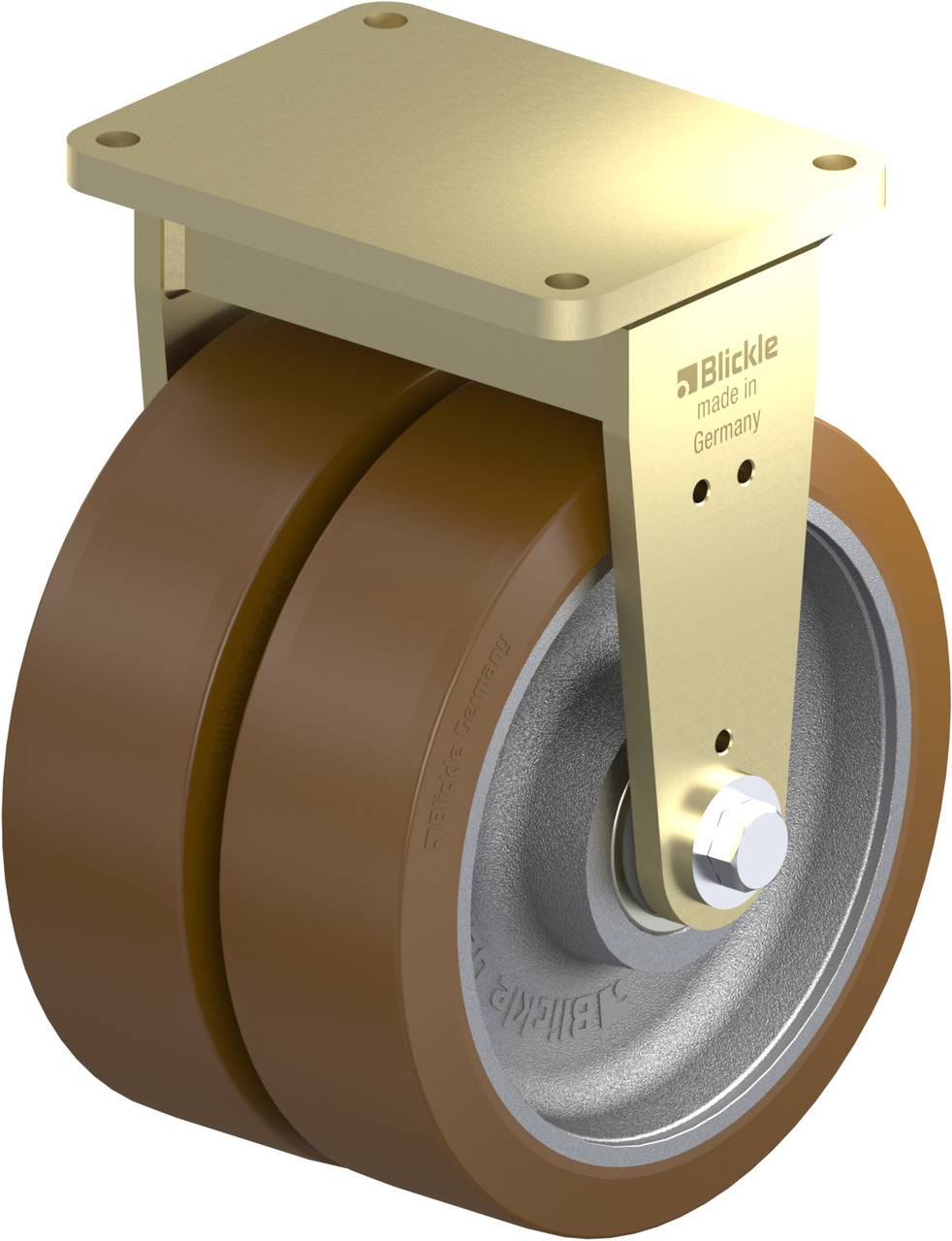 Blickle 754212 BSD-GB 504K Podwójne kółko Średnica koła: 500 mm Maksymalne obciążenie: 12000 kg 1 szt. - obrazek 1