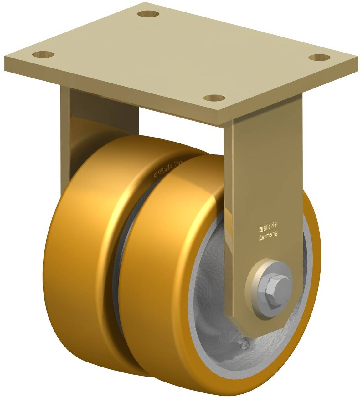 Blickle 607853 BSD-GTH 150K-35 Podwójne kółko Średnica koła: 150 mm Maksymalne obciążenie: 1400 kg 1 szt. - obrazek 1