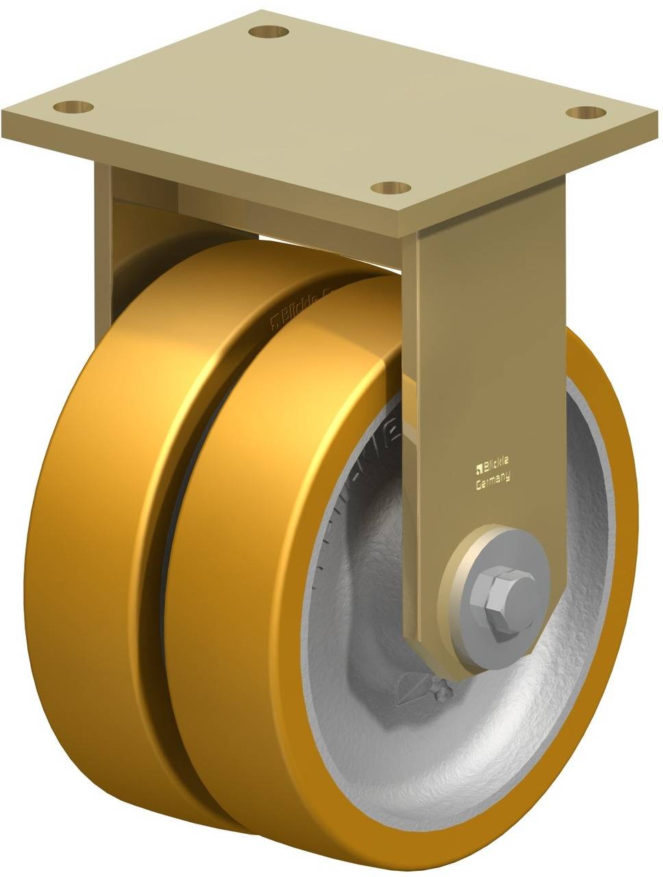 Blickle 607903 BSD-GTH 200K-35 Podwójne kółko Średnica koła: 200 mm Maksymalne obciążenie: 1800 kg 1 szt. - obrazek 1