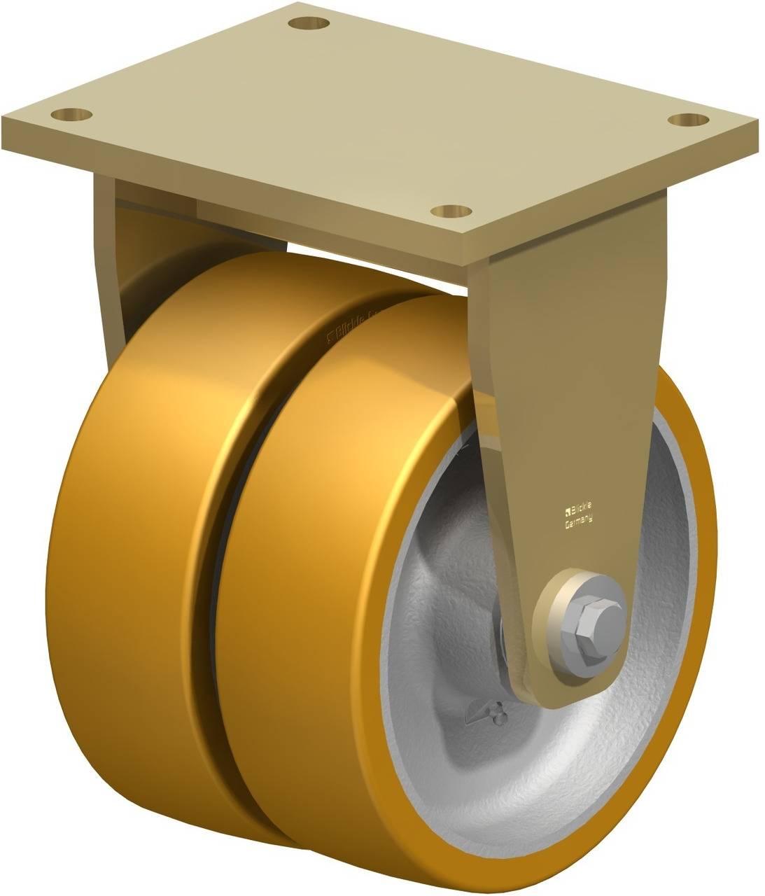Blickle 310383 BSD-GTH 252K Podwójne kółko Średnica koła: 250 mm Maksymalne obciążenie: 3700 kg 1 szt. - obrazek 1