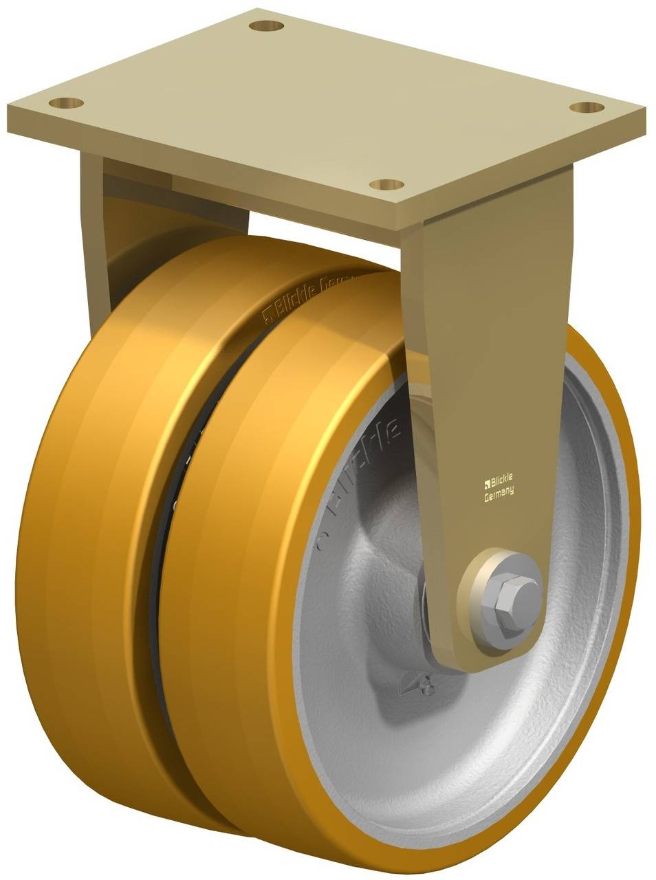 Blickle 294942 BSD-GTH 302K Podwójne kółko Średnica koła: 300 mm Maksymalne obciążenie: 4300 kg 1 szt. - obrazek 1