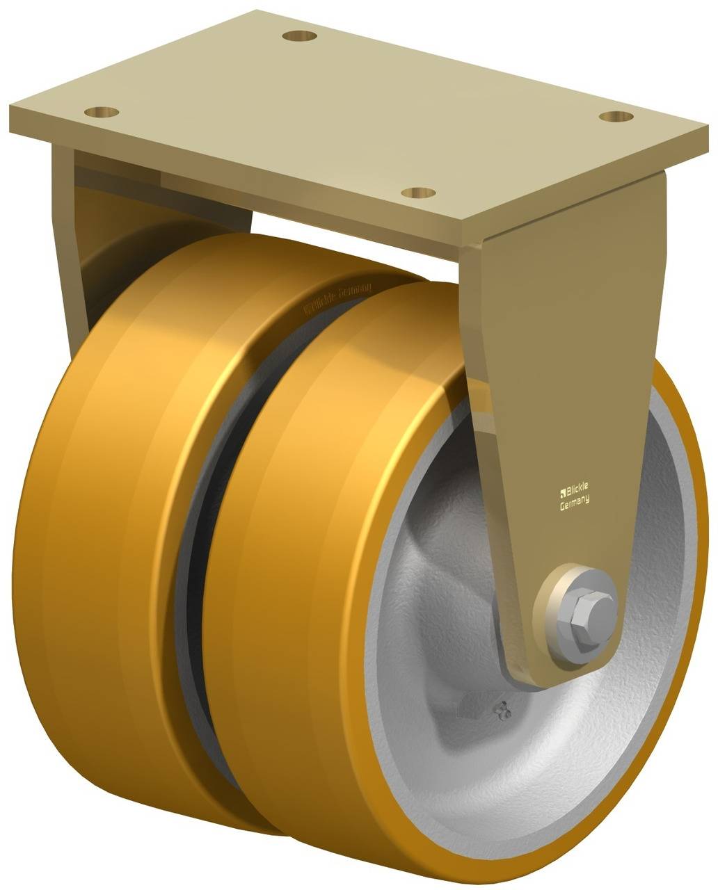 Blickle 486985 BSD-GTH 304K Podwójne kółko Średnica koła: 300 mm Maksymalne obciążenie: 5400 kg 1 szt. - obrazek 1